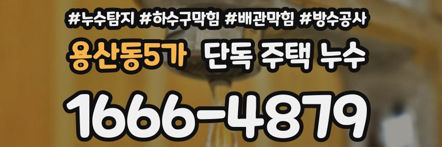 용산동5가 단독 주택 누수