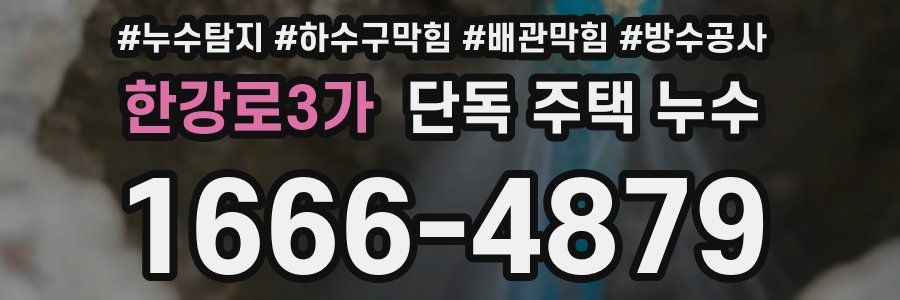 한강로3가 단독 주택 누수