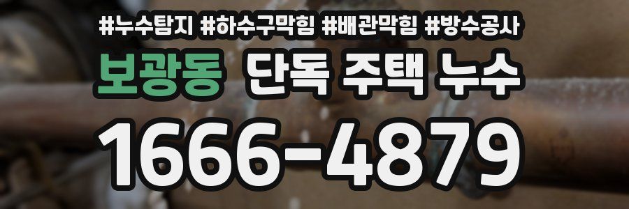 보광동 단독 주택 누수