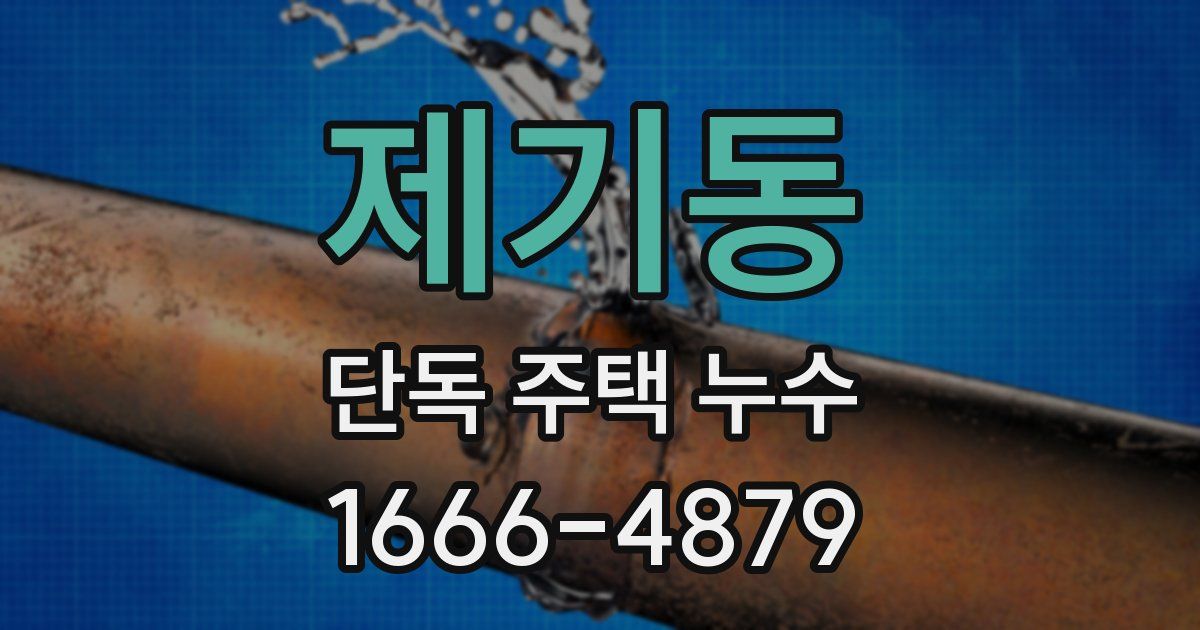 제기동 단독 주택 누수