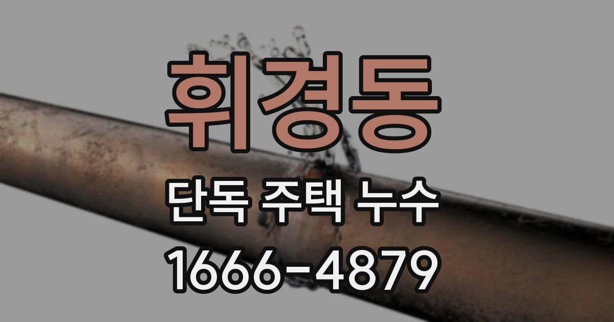 휘경동 단독 주택 누수