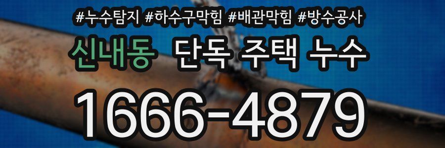 신내동 단독 주택 누수