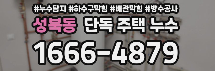 성북동 단독 주택 누수