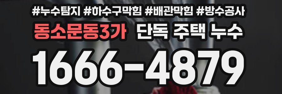 동소문동3가 단독 주택 누수