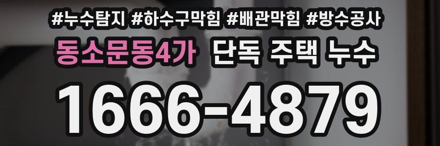 동소문동4가 단독 주택 누수