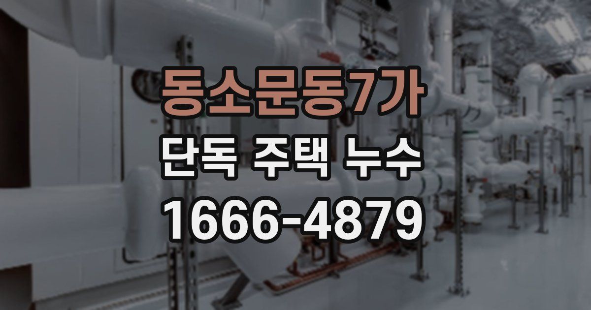 동소문동7가 단독 주택 누수