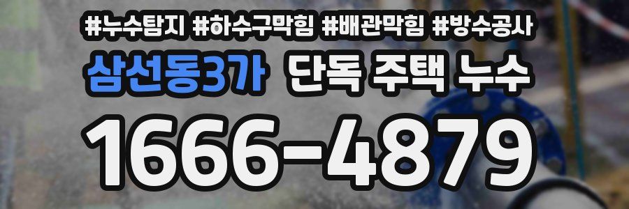 삼선동3가 단독 주택 누수