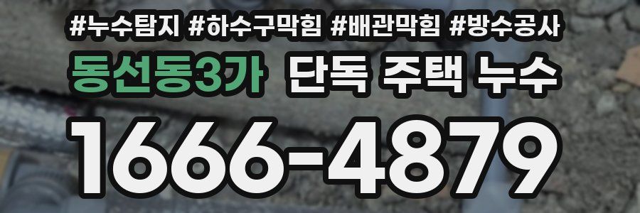 동선동3가 단독 주택 누수