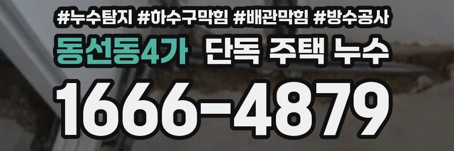 동선동4가 단독 주택 누수