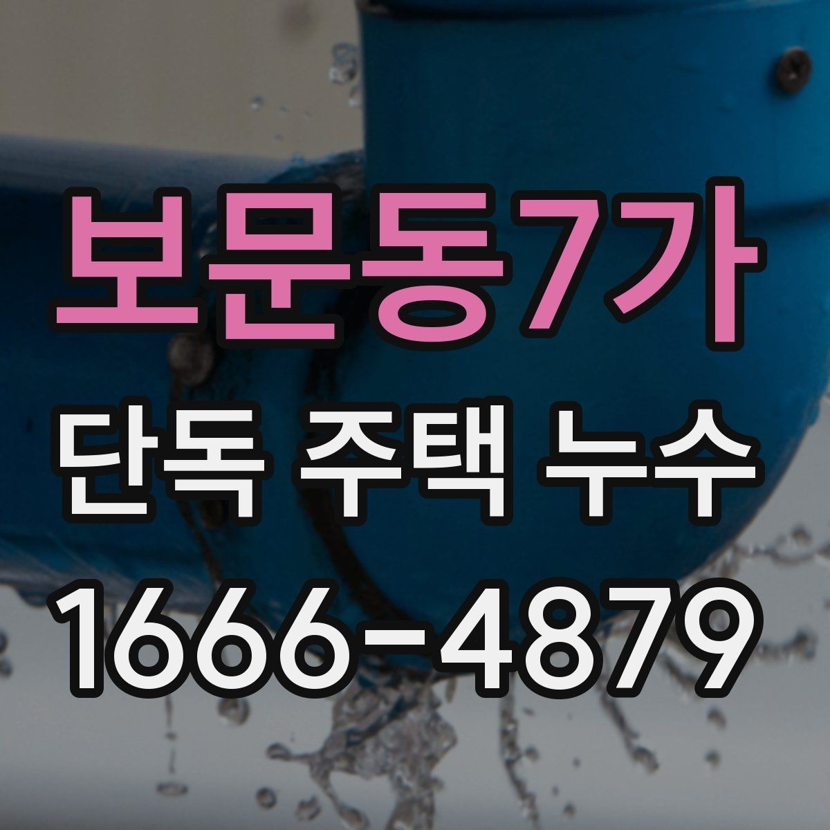 보문동7가 단독 주택 누수 공사 범위를 결정하는 기준