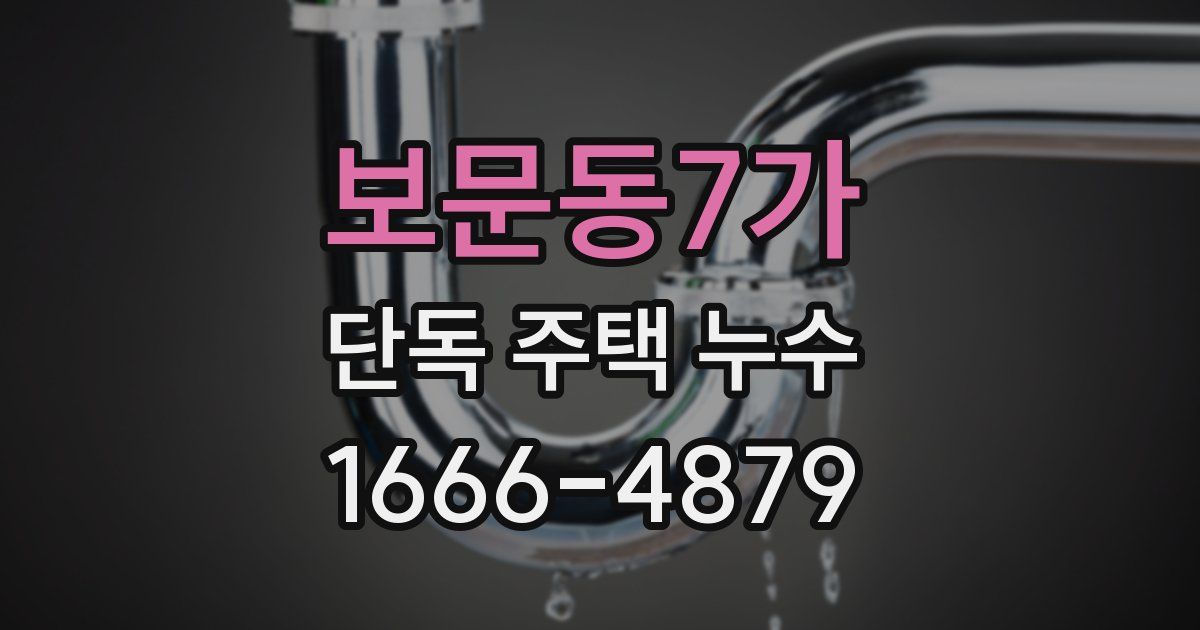 보문동7가 단독 주택 누수