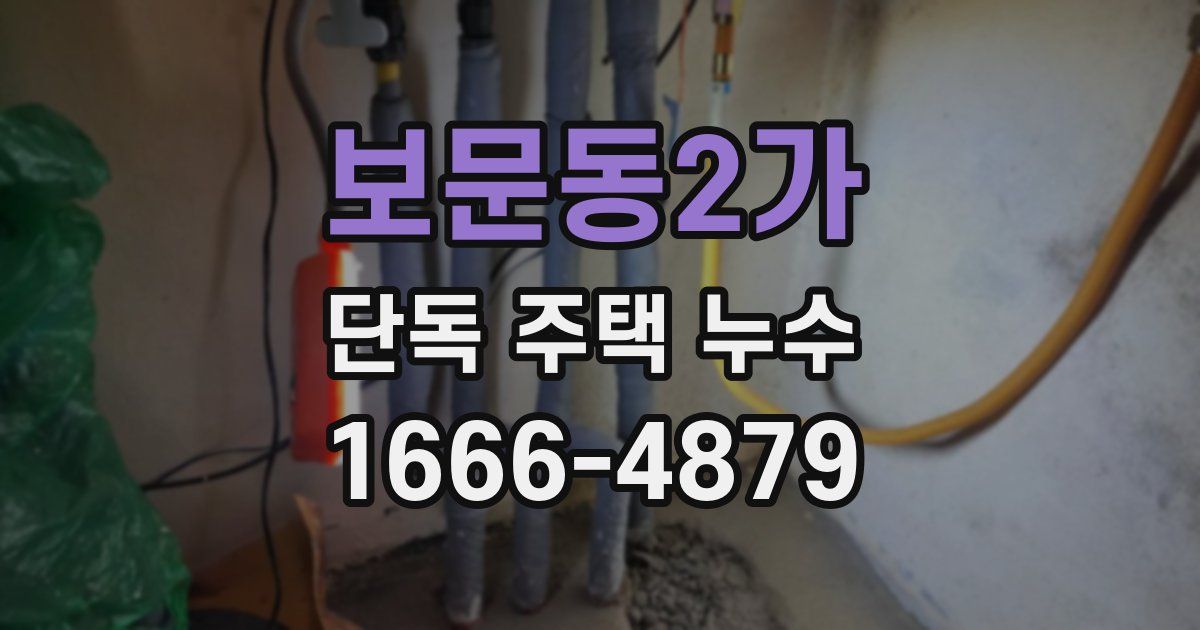 보문동2가 단독 주택 누수
