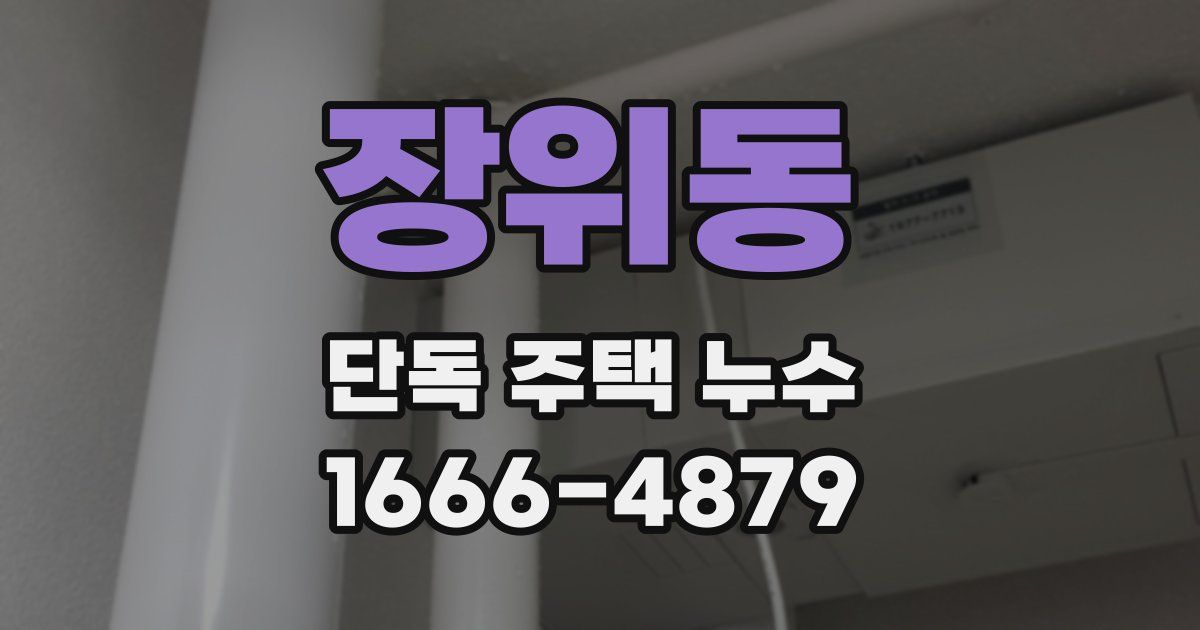 장위동 단독 주택 누수