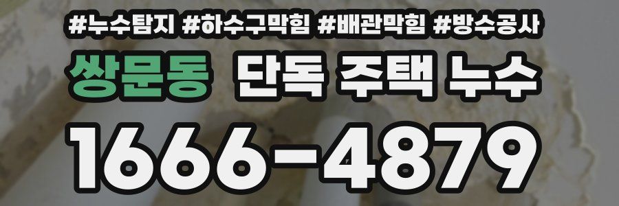 쌍문동 단독 주택 누수