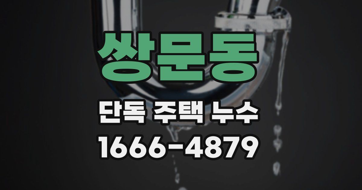 쌍문동 단독 주택 누수