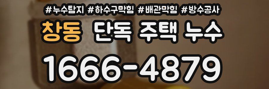 창동 단독 주택 누수