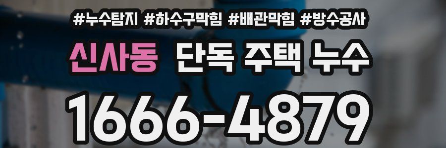 신사동 단독 주택 누수