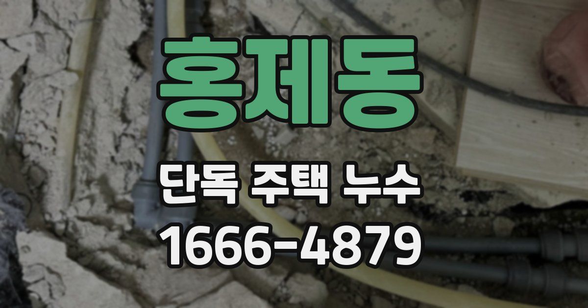 홍제동 단독 주택 누수
