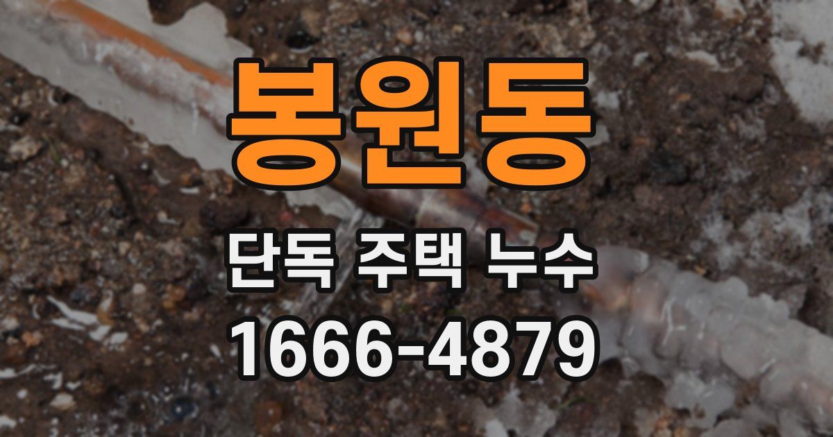 봉원동 단독 주택 누수