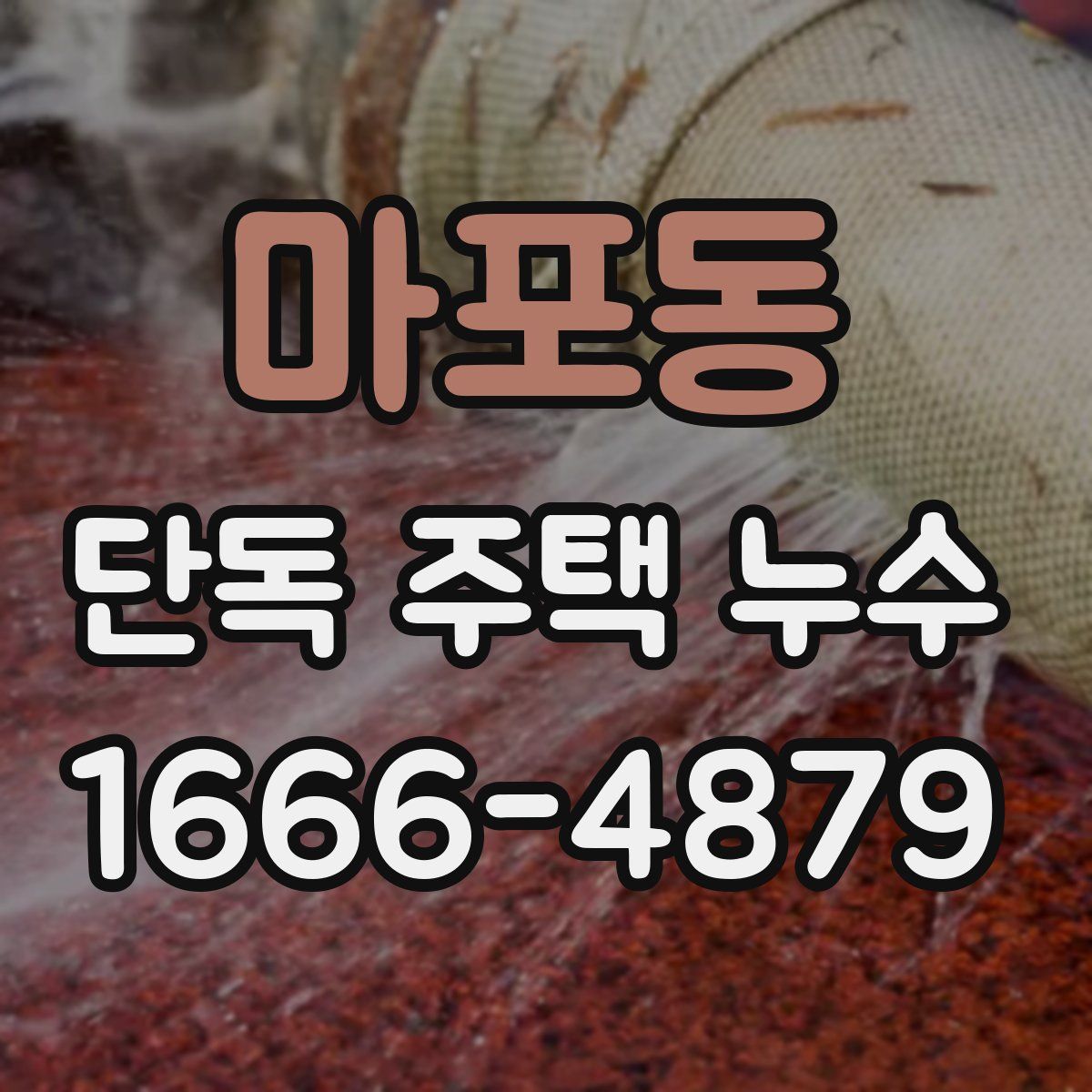 마포동 단독 주택 누수