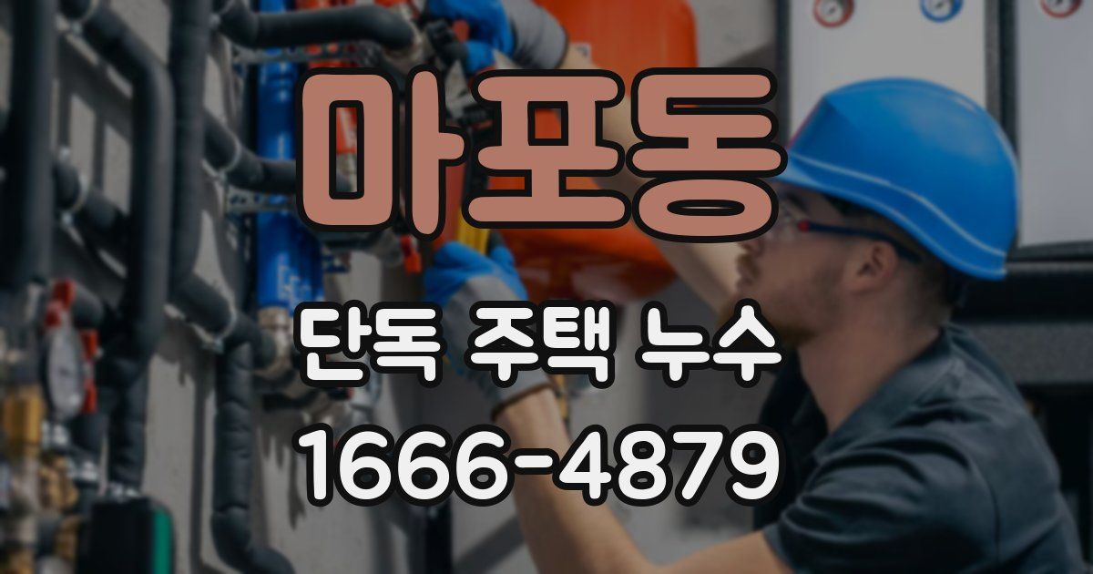 마포동 단독 주택 누수