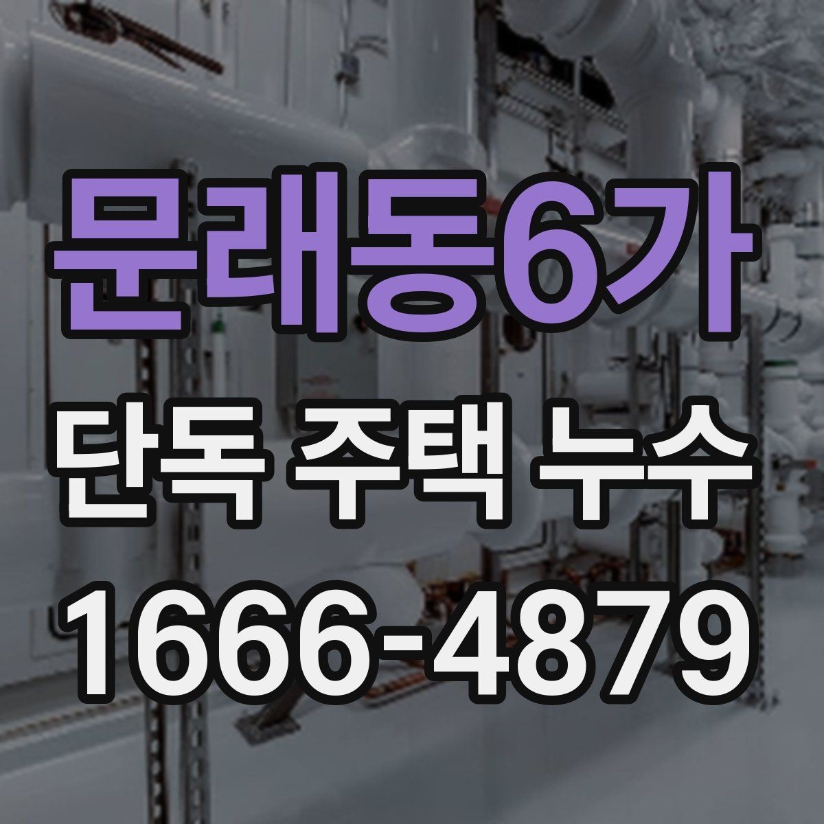 문래동6가 단독 주택 누수 원인 분석을 위한 현장 확인