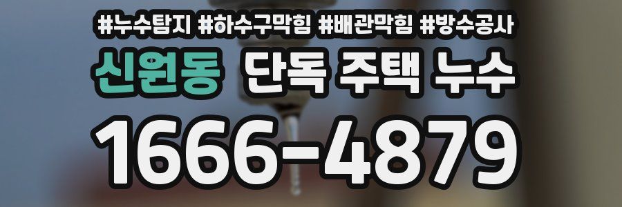 신원동 단독 주택 누수