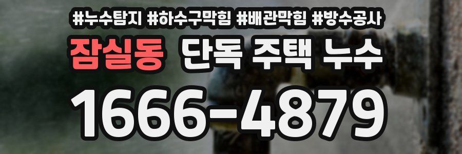 잠실동 단독 주택 누수
