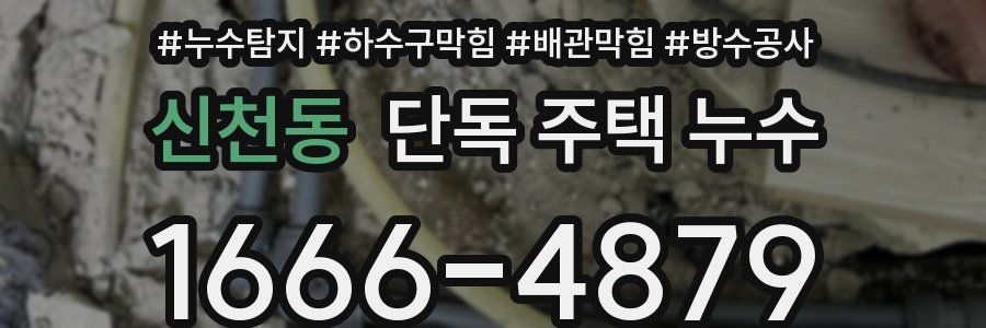 신천동 단독 주택 누수