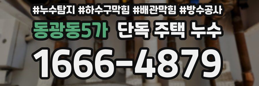동광동5가 단독 주택 누수