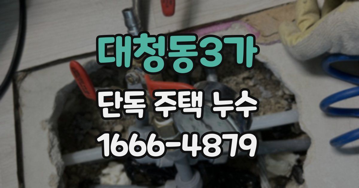 대청동3가 단독 주택 누수