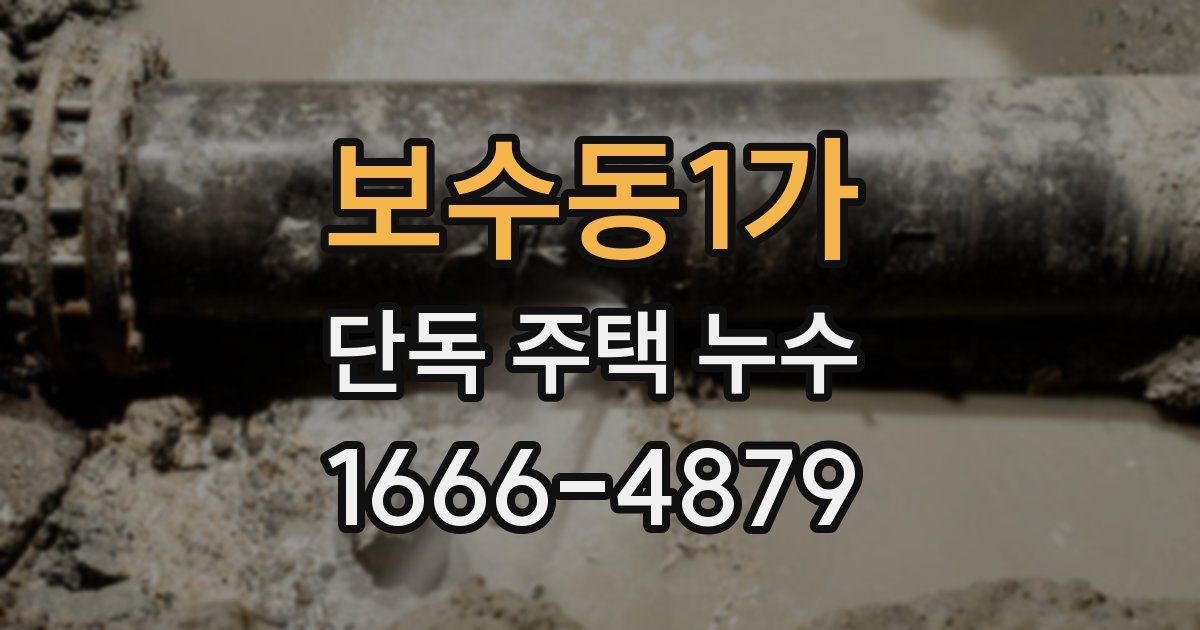 보수동1가 단독 주택 누수