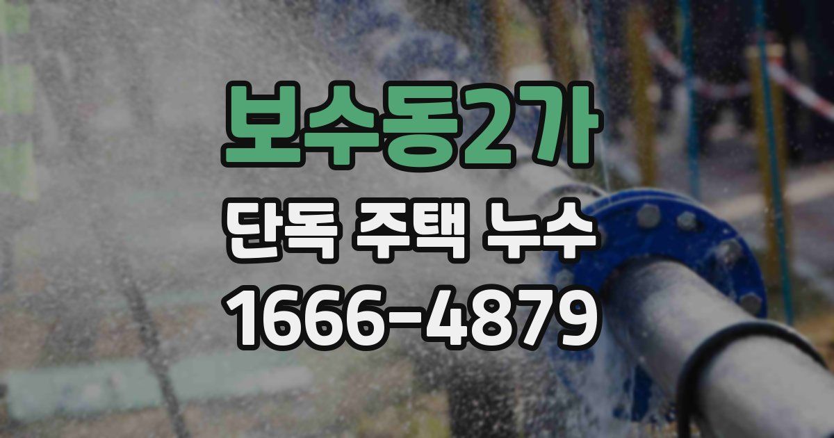 보수동2가 단독 주택 누수