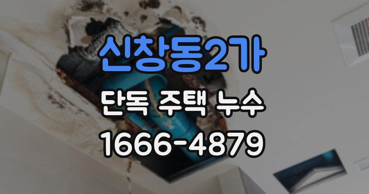 신창동2가 단독 주택 누수