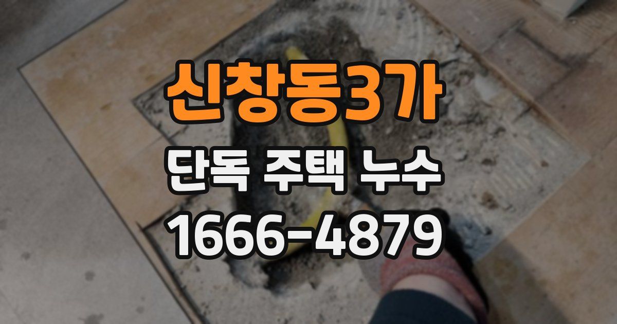 신창동3가 단독 주택 누수