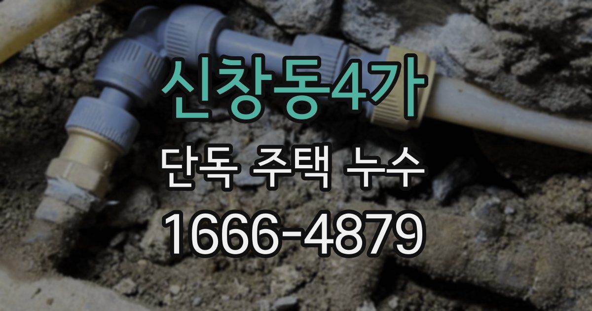 신창동4가 단독 주택 누수