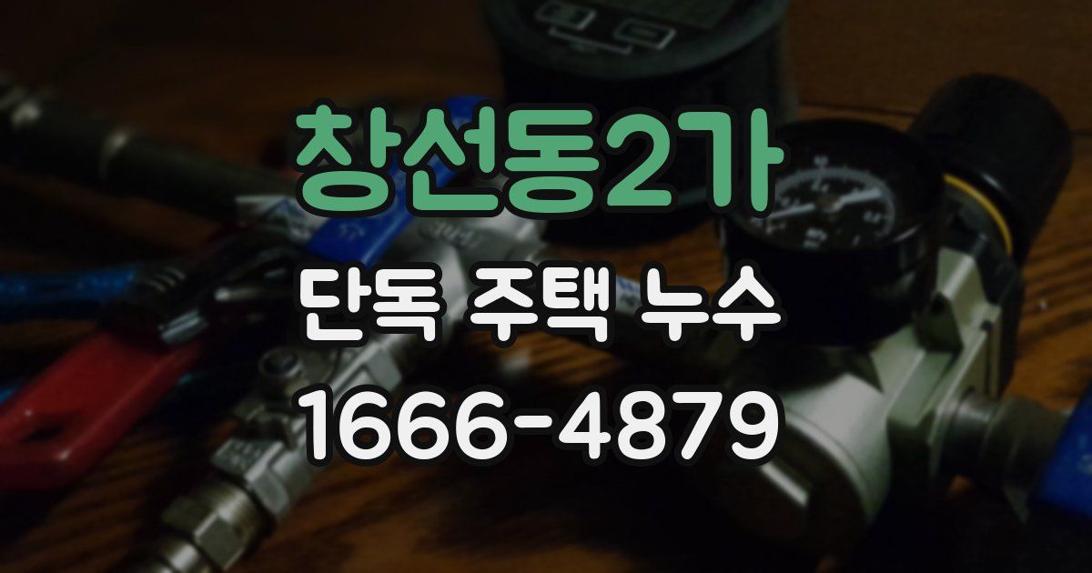창선동2가 단독 주택 누수