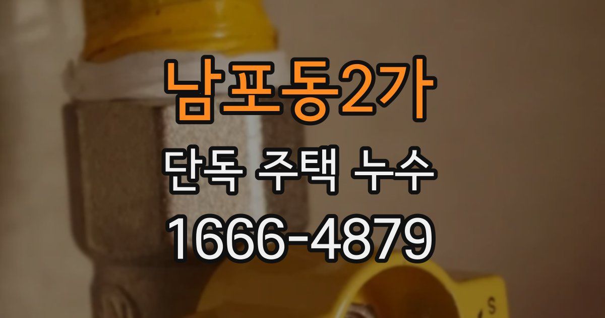 남포동2가 단독 주택 누수