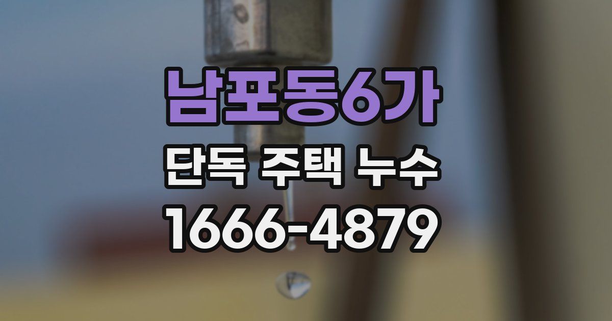 남포동6가 단독 주택 누수