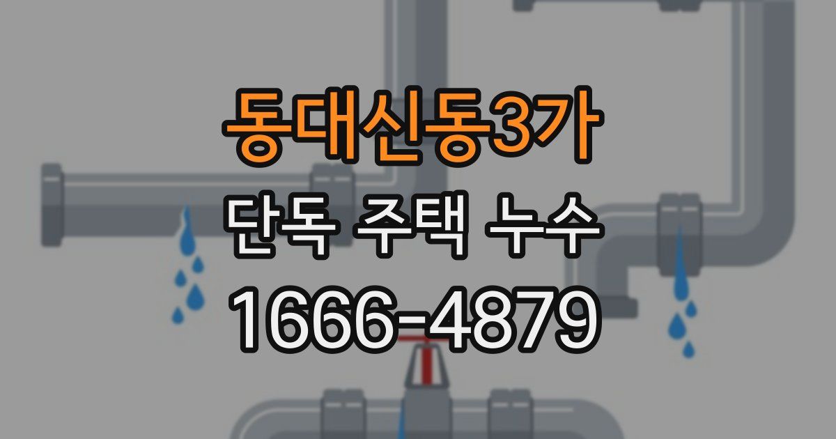 동대신동3가 단독 주택 누수