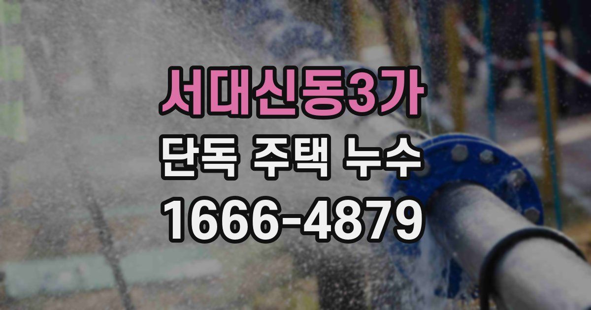 서대신동3가 단독 주택 누수