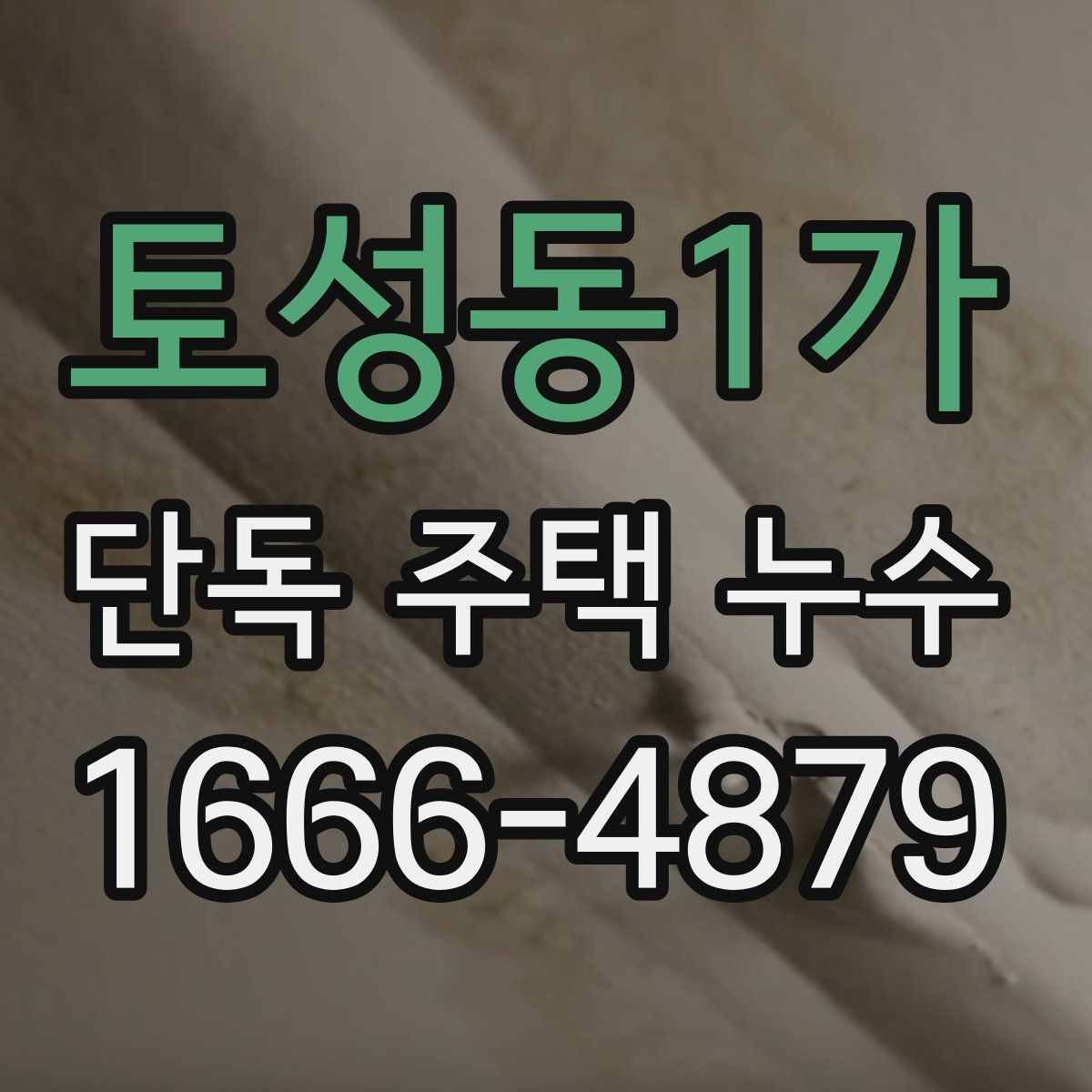토성동1가 단독 주택 누수