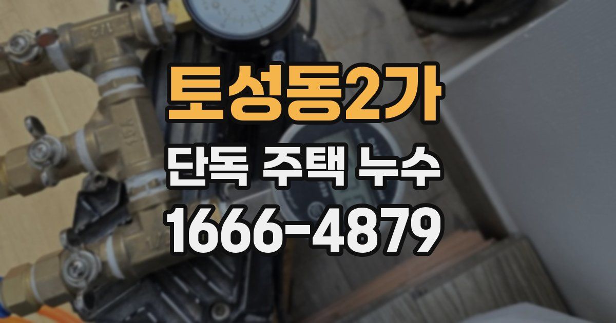 토성동2가 단독 주택 누수