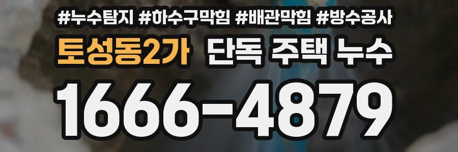 토성동2가 단독 주택 누수