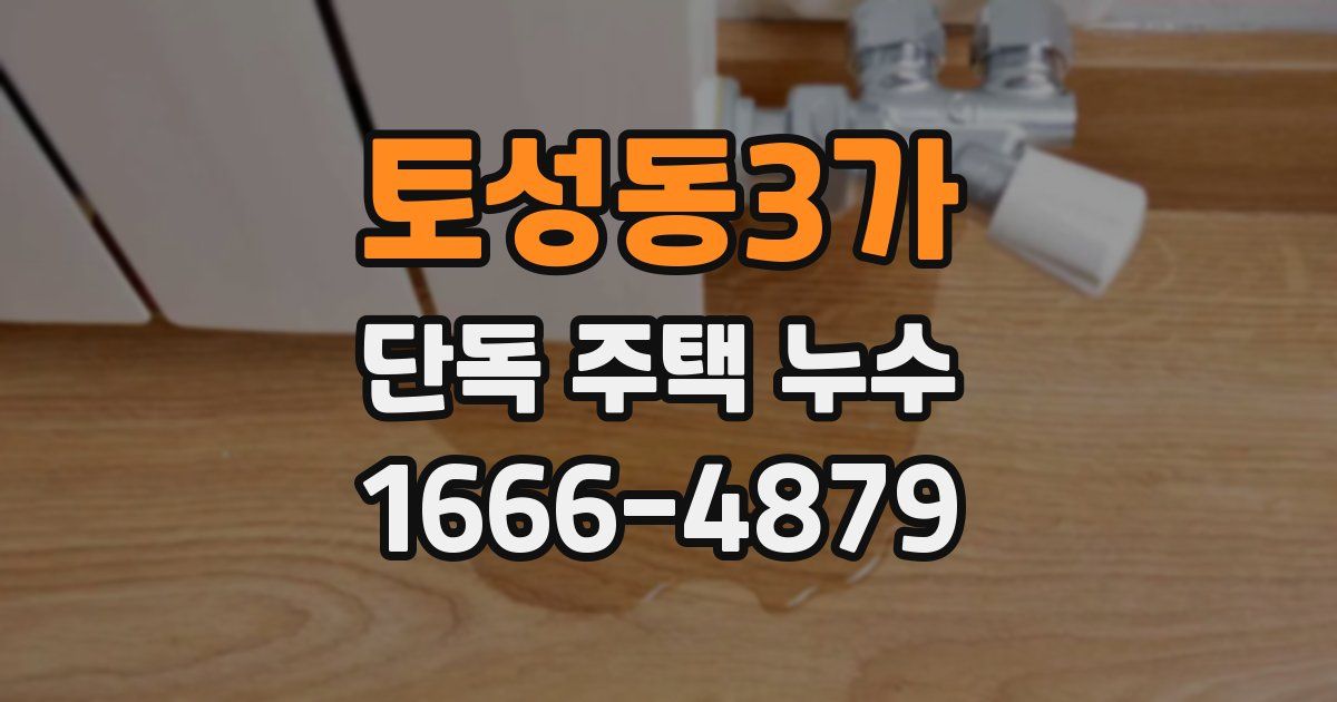 토성동3가 단독 주택 누수