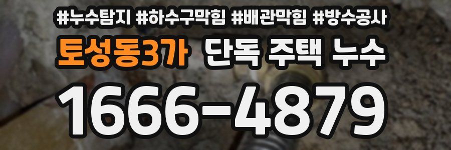 토성동3가 단독 주택 누수