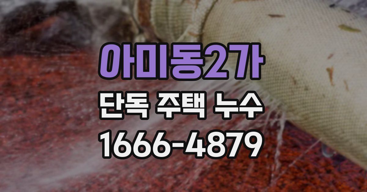 아미동2가 단독 주택 누수