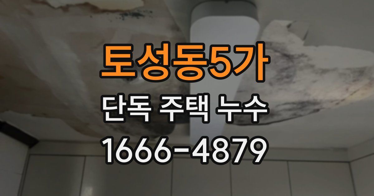 토성동5가 단독 주택 누수