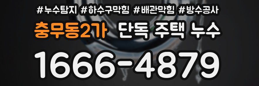 충무동2가 단독 주택 누수
