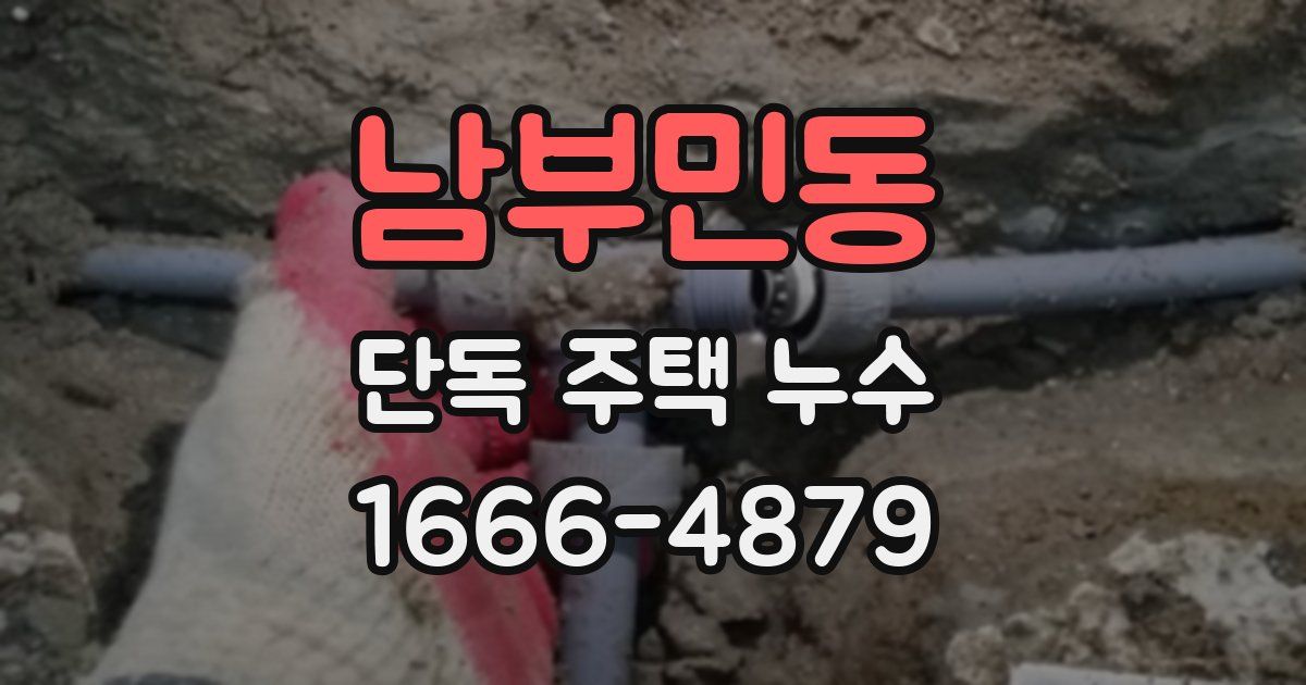 남부민동 단독 주택 누수